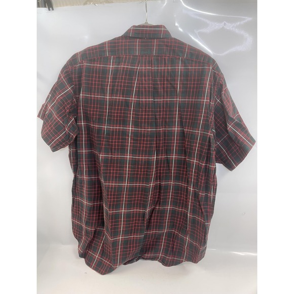 Ralph Lauren Shirt Mens 2XL Red‎ Green Plaid Blaire Short Sleeve 100% Cotton - Picture 3 of 6